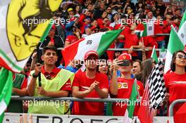 Circuit atmosphere - fans in the grandstand. 08.09.2019. Formula 1 World Championship, Rd 14, Italian Grand Prix, Monza, Italy, Race Day.