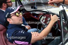 Sergio Perez (MEX) Racing Point F1 Team on the drivers parade. 08.09.2019. Formula 1 World Championship, Rd 14, Italian Grand Prix, Monza, Italy, Race Day.