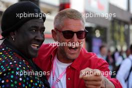 Lapo Elkann (USA) LA Holding, Italia Independent and Independent Ideas President with Mr Moko (SEN) Crown Hearts Jewelry. 08.09.2019. Formula 1 World Championship, Rd 14, Italian Grand Prix, Monza, Italy, Race Day.