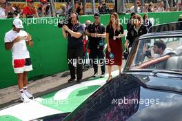 Lewis Hamilton (GBR) Mercedes AMG F1 on the drivers parade. 08.09.2019. Formula 1 World Championship, Rd 14, Italian Grand Prix, Monza, Italy, Race Day.
