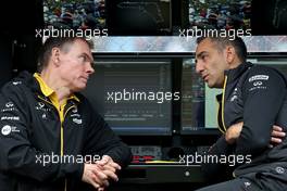 Alan Permane (GBR), Renault Sport F1 Team Trackside Operations Director and Cyril Abiteboul (FRA), Renault Sport F1 Managing Director  05.09.2019. Formula 1 World Championship, Rd 14, Italian Grand Prix, Monza, Italy, Preparation Day.