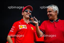 Sebastian Vettel (GER) Ferrari on the FanZone stage. 05.09.2019. Formula 1 World Championship, Rd 14, Italian Grand Prix, Monza, Italy, Preparation Day.