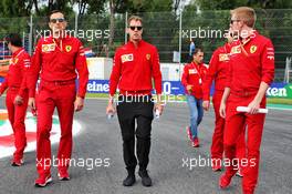 Sebastian Vettel (GER) Ferrari walks the circuit with the team. 05.09.2019. Formula 1 World Championship, Rd 14, Italian Grand Prix, Monza, Italy, Preparation Day.
