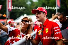 Charles Leclerc (MON) Ferrari with fans. 05.09.2019. Formula 1 World Championship, Rd 14, Italian Grand Prix, Monza, Italy, Preparation Day.