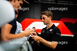 Romain Grosjean (FRA) Haas F1 Team signs autographs for the fans. 05.09.2019. Formula 1 World Championship, Rd 14, Italian Grand Prix, Monza, Italy, Preparation Day.