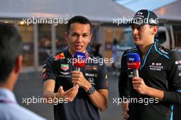 (L to R): Alexander Albon (THA) Red Bull Racing with George Russell (GBR) Williams Racing. 11.10.2019. Formula 1 World Championship, Rd 17, Japanese Grand Prix, Suzuka, Japan, Practice Day.