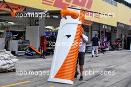 McLaren as the circuit prepares for the arrival of Typhoon Hagibis. 11.10.2019. Formula 1 World Championship, Rd 17, Japanese Grand Prix, Suzuka, Japan, Practice Day.