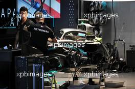 Mercedes AMG F1 pit garage at night. 11.10.2019. Formula 1 World Championship, Rd 17, Japanese Grand Prix, Suzuka, Japan, Practice Day.