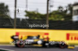 Nico Hulkenberg (GER) Renault F1 Team RS19 passing a spider. 11.10.2019. Formula 1 World Championship, Rd 17, Japanese Grand Prix, Suzuka, Japan, Practice Day.