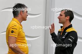 (L to R): Nick Chester (GBR) Renault F1 Team Chassis Technical Director with Remi Taffin (FRA) Renault Sport F1 Engine Technical Director. 11.10.2019. Formula 1 World Championship, Rd 17, Japanese Grand Prix, Suzuka, Japan, Practice Day.
