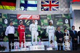 The podium (L to R): Sebastian Vettel (GER) Ferrari, second; Valtteri Bottas (FIN) Mercedes AMG F1, race winner; Lewis Hamilton (GBR) Mercedes AMG F1, third. 13.10.2019. Formula 1 World Championship, Rd 17, Japanese Grand Prix, Suzuka, Japan, Sunday.