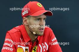 Sebastian Vettel (GER) Ferrari in the post race FIA Press Conference. 13.10.2019. Formula 1 World Championship, Rd 17, Japanese Grand Prix, Suzuka, Japan, Sunday.