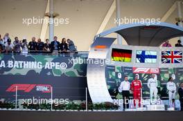 The podium (L to R): Sebastian Vettel (GER) Ferrari, second; Valtteri Bottas (FIN) Mercedes AMG F1, race winner; Lewis Hamilton (GBR) Mercedes AMG F1, third. 13.10.2019. Formula 1 World Championship, Rd 17, Japanese Grand Prix, Suzuka, Japan, Sunday.