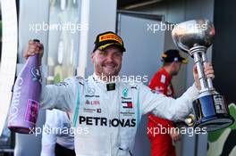Race winner Valtteri Bottas (FIN) Mercedes AMG F1 celebrates on the podium. 13.10.2019. Formula 1 World Championship, Rd 17, Japanese Grand Prix, Suzuka, Japan, Sunday.