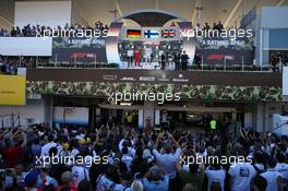 1st place Valtteri Bottas (FIN) Mercedes AMG F1 W10, 2nd place Sebastian Vettel (GER) Ferrari SF90 and 3rd place Lewis Hamilton (GBR) Mercedes AMG F1 W10. 13.10.2019. Formula 1 World Championship, Rd 17, Japanese Grand Prix, Suzuka, Japan, Race Day.