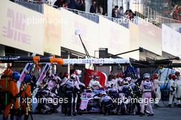 Lance Stroll (CDN) Racing Point F1 Team RP19 pit stop. 13.10.2019. Formula 1 World Championship, Rd 17, Japanese Grand Prix, Suzuka, Japan, Race Day.