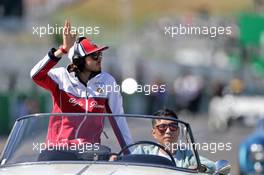 Antonio Giovinazzi (ITA) Alfa Romeo Racing on the drivers parade. 13.10.2019. Formula 1 World Championship, Rd 17, Japanese Grand Prix, Suzuka, Japan, Sunday.