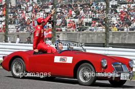 Charles Leclerc (MON) Ferrari on the drivers parade. 13.10.2019. Formula 1 World Championship, Rd 17, Japanese Grand Prix, Suzuka, Japan, Sunday.