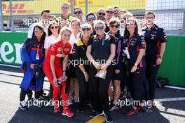Sophie Ogg (GBR) Williams Head of F1 Communications with fellow Press Officers at her last GP before taking maternity leave. 13.10.2019. Formula 1 World Championship, Rd 17, Japanese Grand Prix, Suzuka, Japan, Sunday.
