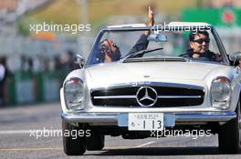 Lewis Hamilton (GBR) Mercedes AMG F1 on the drivers parade. 13.10.2019. Formula 1 World Championship, Rd 17, Japanese Grand Prix, Suzuka, Japan, Sunday.