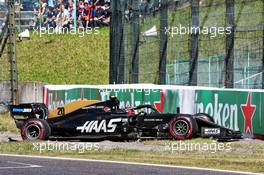 Kevin Magnussen (DEN) Haas VF-19 crashed during qualifying. 13.10.2019. Formula 1 World Championship, Rd 17, Japanese Grand Prix, Suzuka, Japan, Sunday.