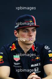 Max Verstappen (NLD) Red Bull Racing in the FIA Press Conference. 10.10.2019. Formula 1 World Championship, Rd 17, Japanese Grand Prix, Suzuka, Japan, Preparation Day.