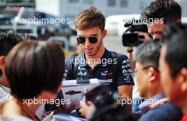 Pierre Gasly (FRA) Scuderia Toro Rosso signs autographs for the fans. 10.10.2019. Formula 1 World Championship, Rd 17, Japanese Grand Prix, Suzuka, Japan, Preparation Day.
