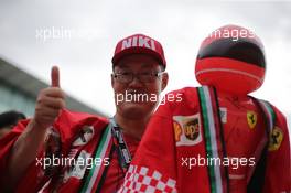 Ferrari fan. 10.10.2019. Formula 1 World Championship, Rd 17, Japanese Grand Prix, Suzuka, Japan, Preparation Day.