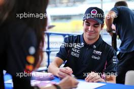 Lance Stroll (CDN) Racing Point F1 Team signs autographs for the fans. 10.10.2019. Formula 1 World Championship, Rd 17, Japanese Grand Prix, Suzuka, Japan, Preparation Day.