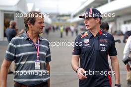 Max Verstappen (NLD) Red Bull Racing with Michael Schmidt (GER) Journalist. 10.10.2019. Formula 1 World Championship, Rd 17, Japanese Grand Prix, Suzuka, Japan, Preparation Day.