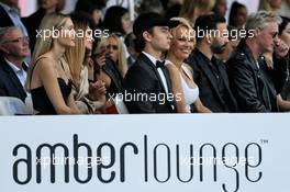 Pamela Anderson (USA) with her son Brandon Lee (USA) Actor (Left) and boyfriend Adil Rami (FRA) Football Player, at the Amber Lounge Fashion Show. 24.05.2019. Formula 1 World Championship, Rd 6, Monaco Grand Prix, Monte Carlo, Monaco, Friday.