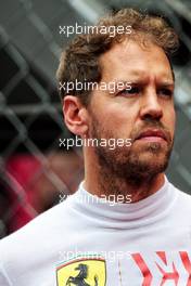 Sebastian Vettel (GER) Ferrari on the grid. 26.05.2019. Formula 1 World Championship, Rd 6, Monaco Grand Prix, Monte Carlo, Monaco, Race Day.