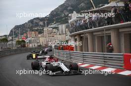 Kimi Raikkonen (FIN) Sauber C37. 26.05.2019. Formula 1 World Championship, Rd 6, Monaco Grand Prix, Monte Carlo, Monaco, Race Day.