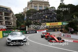 The safety car and Charles Leclerc (MON) Ferrari SF90. 26.05.2019. Formula 1 World Championship, Rd 6, Monaco Grand Prix, Monte Carlo, Monaco, Race Day.