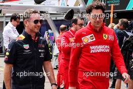 (L to R): Christian Horner (GBR) Red Bull Racing Team Principal with Mattia Binotto (ITA) Ferrari Team Principal. 25.05.2019. Formula 1 World Championship, Rd 6, Monaco Grand Prix, Monte Carlo, Monaco, Qualifying Day.
