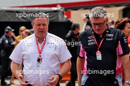 (L to R): Zak Brown (USA) McLaren Executive Director with Otmar Szafnauer (USA) Racing Point F1 Team Principal and CEO.