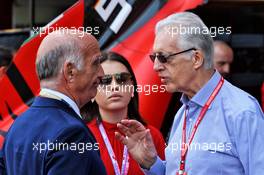 (L to R): Dr. Angelo Sticchi Damiani (ITA) Aci Csai President with Piero Ferrari (ITA) Ferrari Vice-President. 25.05.2019. Formula 1 World Championship, Rd 6, Monaco Grand Prix, Monte Carlo, Monaco, Qualifying Day.