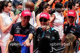 (L to R): Alexander Albon (THA) Scuderia Toro Rosso and George Russell (GBR) Williams Racing on the drivers parade. 26.05.2019. Formula 1 World Championship, Rd 6, Monaco Grand Prix, Monte Carlo, Monaco, Race Day.