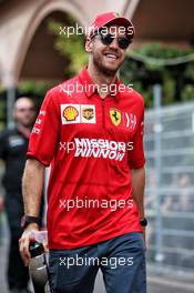 Sebastian Vettel (GER) Ferrari. 26.05.2019. Formula 1 World Championship, Rd 6, Monaco Grand Prix, Monte Carlo, Monaco, Race Day.