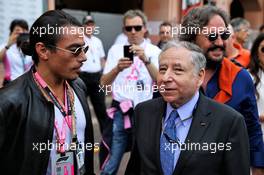 (L to R): Salt Bae (Nusret Gokce) (TUR) Butcher, with Jean Todt (FRA) FIA President. 26.05.2019. Formula 1 World Championship, Rd 6, Monaco Grand Prix, Monte Carlo, Monaco, Race Day.