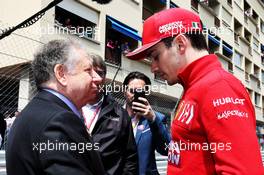(L to R): Jean Todt (FRA) FIA President with Charles Leclerc (MON) Ferrari. 26.05.2019. Formula 1 World Championship, Rd 6, Monaco Grand Prix, Monte Carlo, Monaco, Race Day.