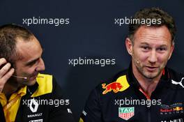 (L to R): Cyril Abiteboul (FRA) Renault Sport F1 Managing Director and Christian Horner (GBR) Red Bull Racing Team Principal in the FIA Press Conference. 23.05.2019. Formula 1 World Championship, Rd 6, Monaco Grand Prix, Monte Carlo, Monaco, Practice Day.