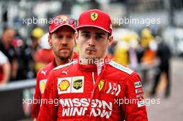 Charles Leclerc (MON) Ferrari and Sebastian Vettel (GER) Ferrari. 23.05.2019. Formula 1 World Championship, Rd 6, Monaco Grand Prix, Monte Carlo, Monaco, Practice Day.