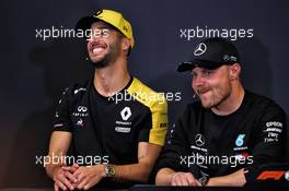 (L to R): Daniel Ricciardo (AUS) Renault F1 Team and Valtteri Bottas (FIN) Mercedes AMG F1 in the FIA Press Conference. 22.05.2019. Formula 1 World Championship, Rd 6, Monaco Grand Prix, Monte Carlo, Monaco, Preparation Day.