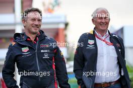 (L to R): Christian Horner (GBR) Red Bull Racing Team Principal with Dr Helmut Marko (AUT) Red Bull Motorsport Consultant. 25.10.2019. Formula 1 World Championship, Rd 18, Mexican Grand Prix, Mexico City, Mexico, Practice Day.