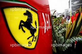 Ferrari logo. 25.10.2019. Formula 1 World Championship, Rd 18, Mexican Grand Prix, Mexico City, Mexico, Practice Day.