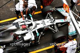 Lewis Hamilton (GBR) Mercedes AMG F1 W10 in the pits. 25.10.2019. Formula 1 World Championship, Rd 18, Mexican Grand Prix, Mexico City, Mexico, Practice Day.