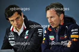 (L to R): Toto Wolff (GER) Mercedes AMG F1 Shareholder and Executive Director and Christian Horner (GBR) Red Bull Racing Team Principal in the FIA Press Conference. 25.10.2019. Formula 1 World Championship, Rd 18, Mexican Grand Prix, Mexico City, Mexico, Practice Day.
