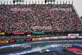 Race winner Lewis Hamilton (GBR) Mercedes AMG F1 W10 celebrates in parc ferme.                                27.10.2019. Formula 1 World Championship, Rd 18, Mexican Grand Prix, Mexico City, Mexico, Race Day.