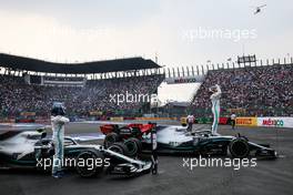 Lewis Hamilton (GBR), Mercedes AMG F1  and Valtteri Bottas (FIN), Mercedes AMG F1  27.10.2019. Formula 1 World Championship, Rd 18, Mexican Grand Prix, Mexico City, Mexico, Race Day.